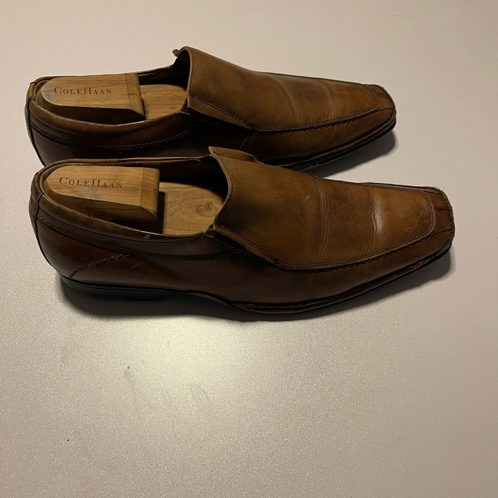 Men’s brown leather Aldo loafers size 41